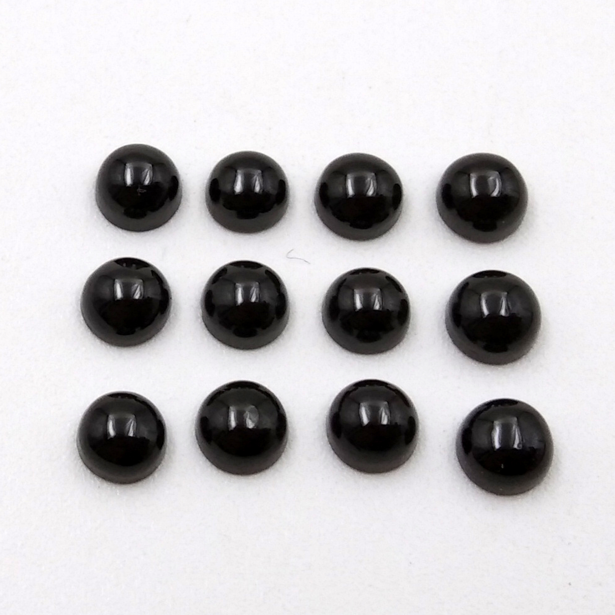 Black Spinel Round Cabochon   